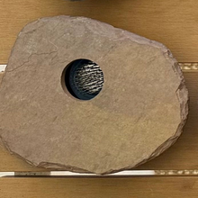 Load image into Gallery viewer, Close-up of Small Vase #4 - sitting on wooden tabletop