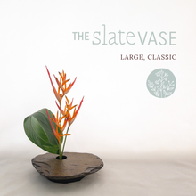 Load image into Gallery viewer, The Slate Vase - Handcrafted LARGE Slate Vase | Ikebana-Inspired