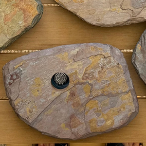 Close-up of LARGE Vase - sitting on wooden tabletop