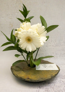 classic medium + vase with Gerbera arrangement