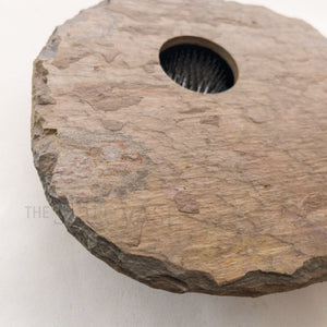 closer detail of slate stone vase medium classic