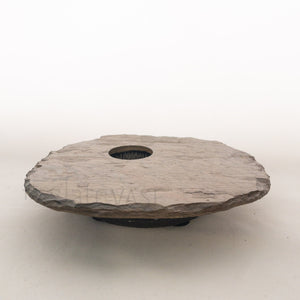 side profile of slate stone vase